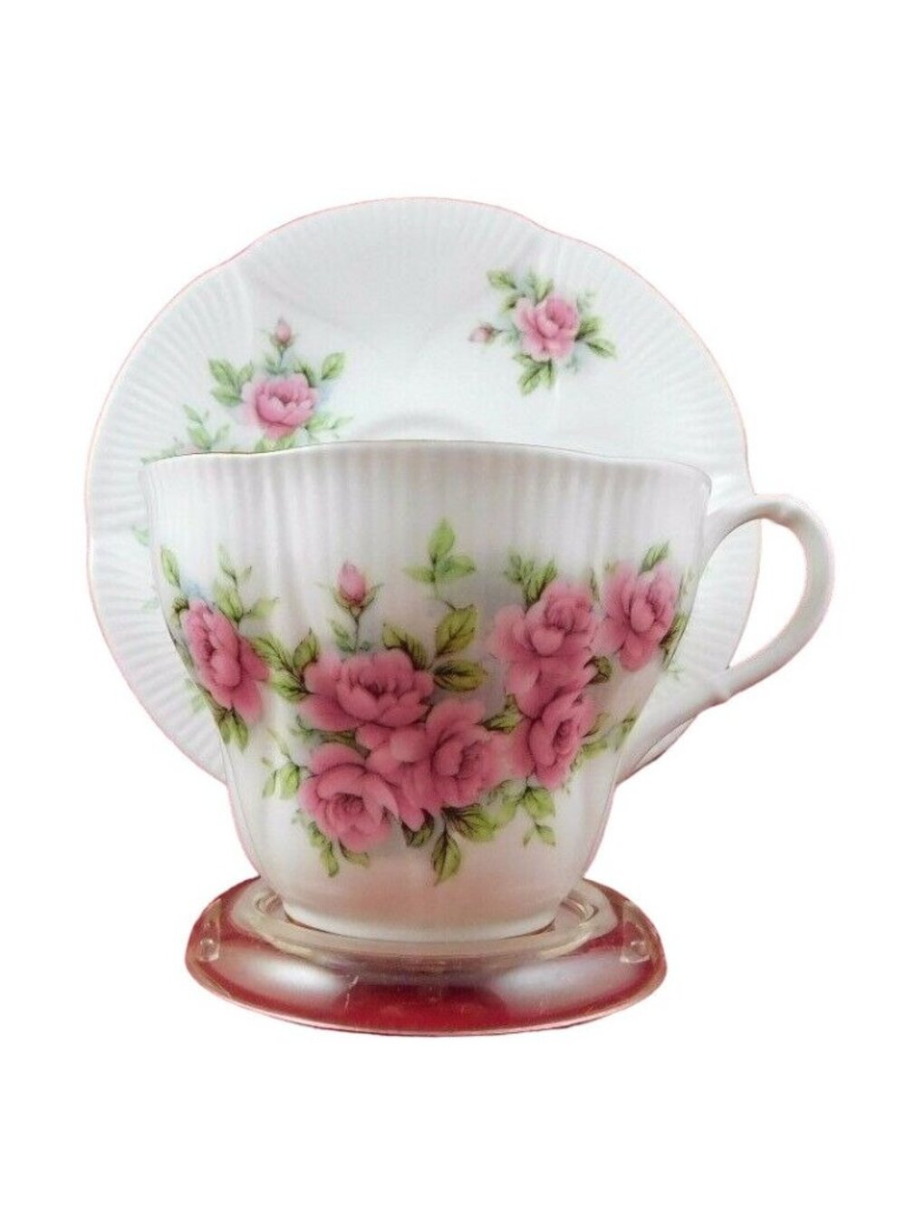 Royal Albert Pink Roses Tea Cup & Saucer Vintage Bone China England